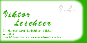 viktor leichter business card